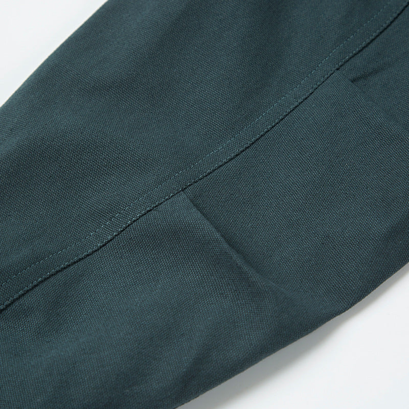 Plain corduroy neck casual jacket