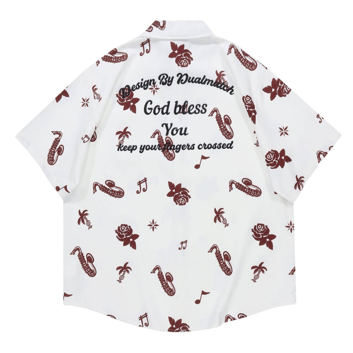 Hawaiian print short sleeve shirt
