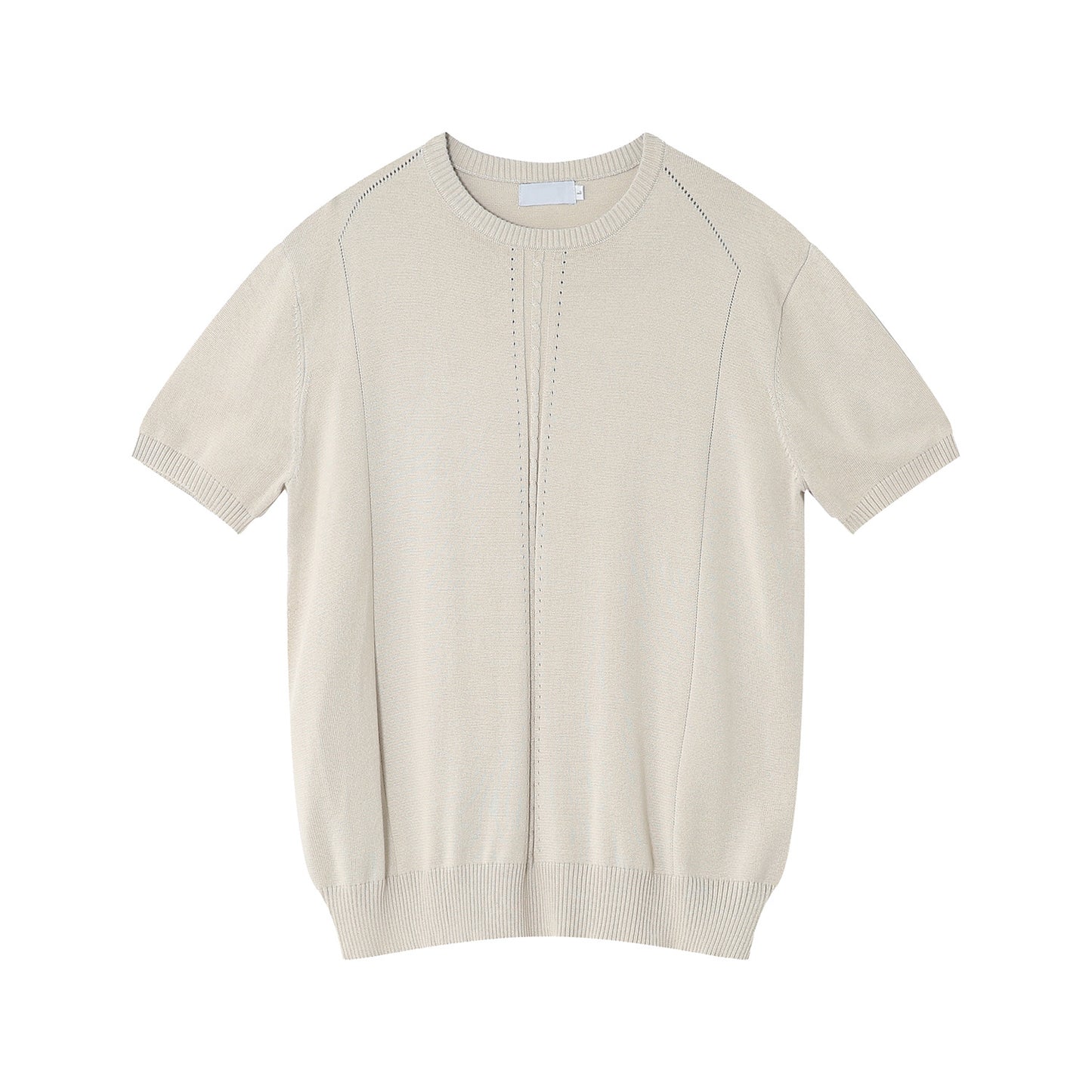 Simple knitted loose short sleeve knit T-shirt