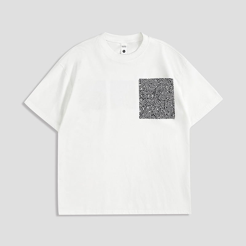 切替ポケット合わせやすい半袖Tシャツ