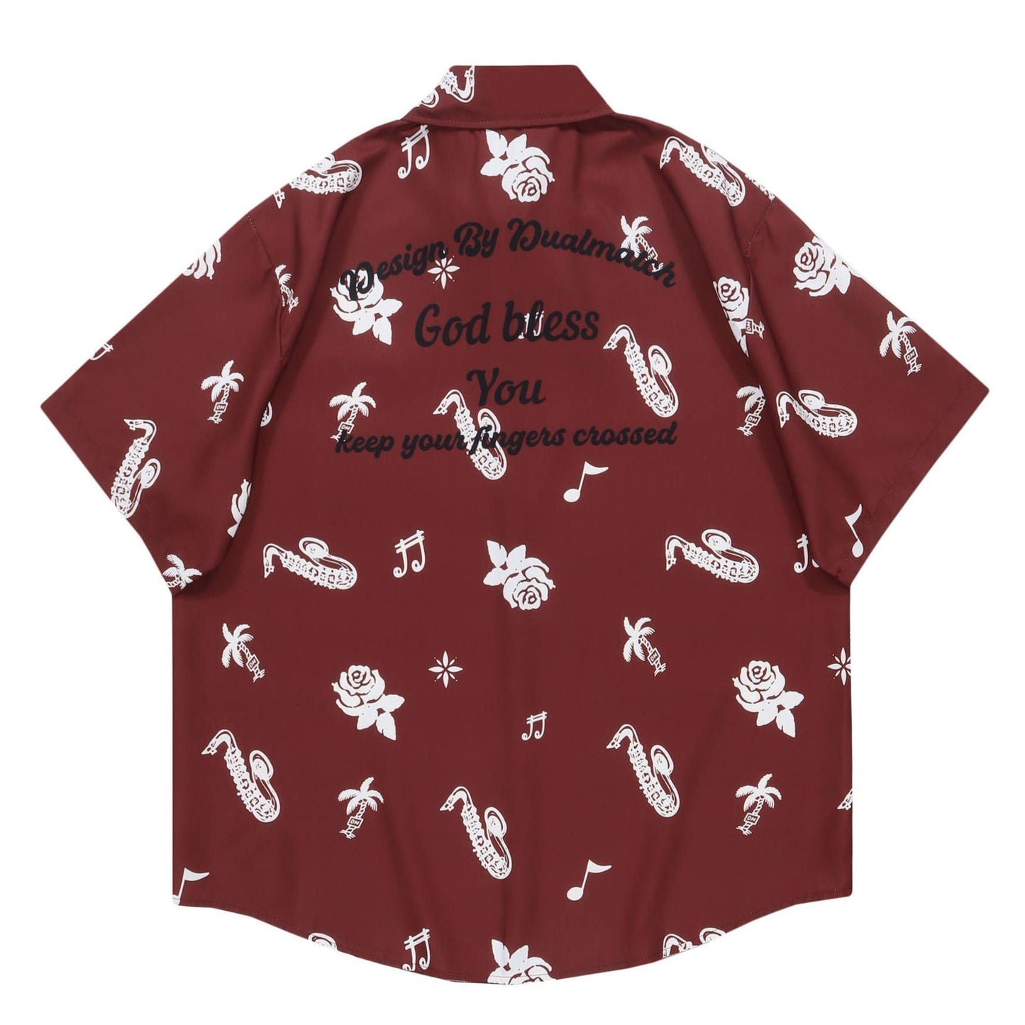 Hawaiian print short sleeve shirt