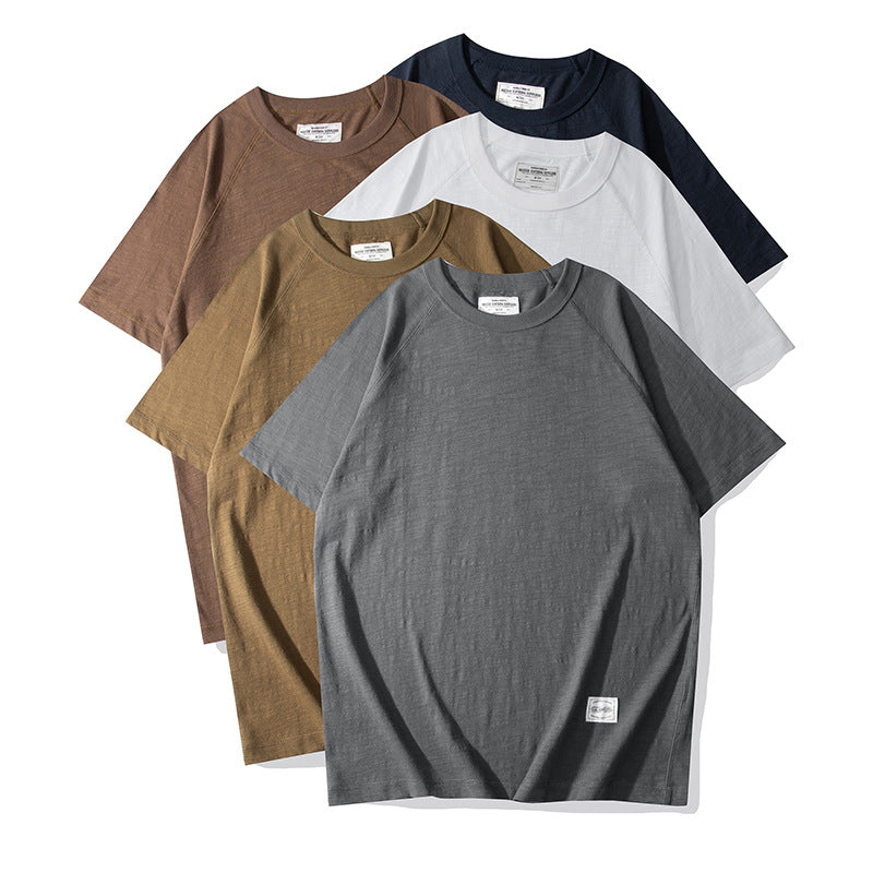 Simple, plain, easy-to-match short-sleeved T-shirt in five colors