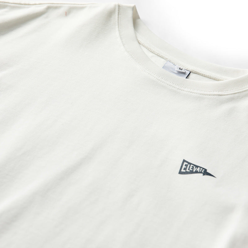Back alphabet print short sleeve T-shirt