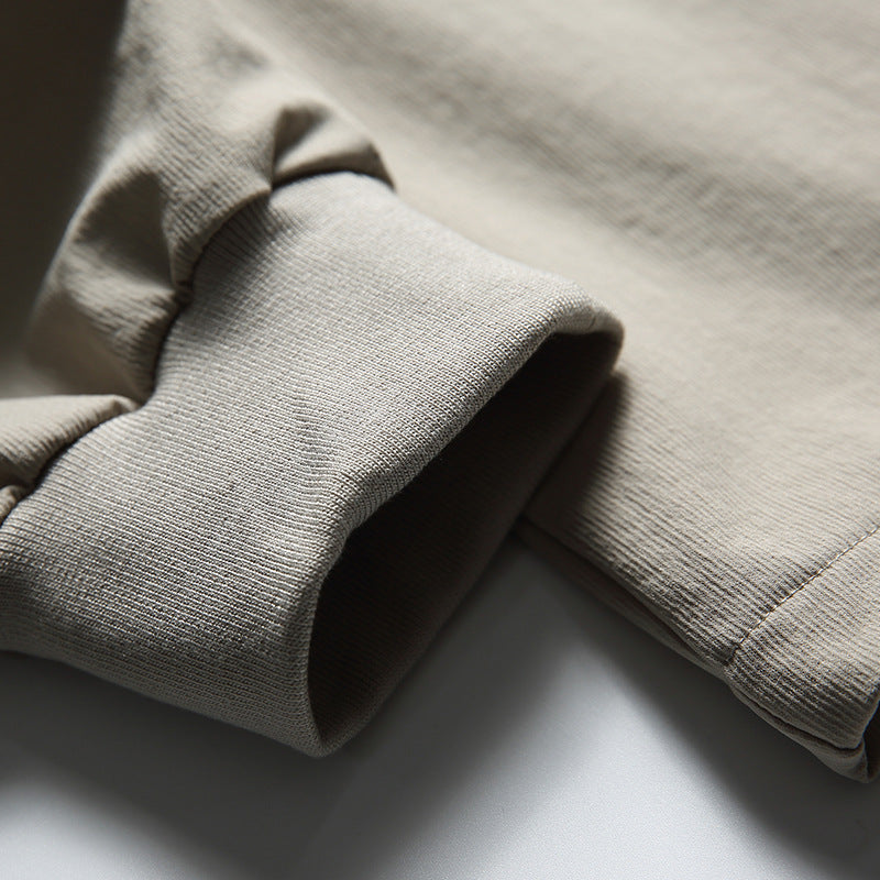 Retro color pocket loose hoodie