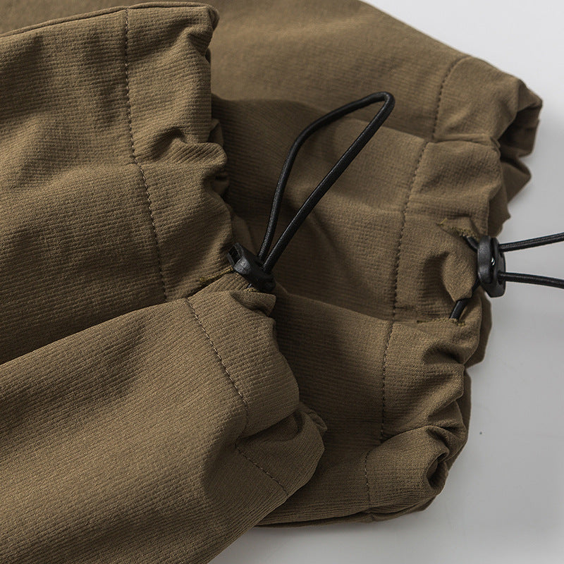 Functional pocket cargo pants with adjustable hem