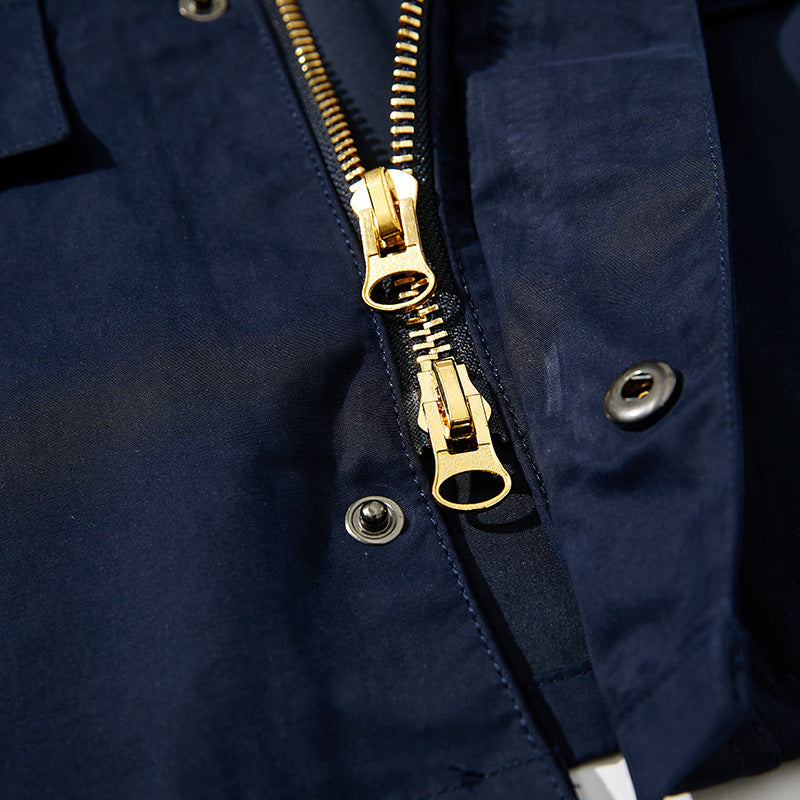 Corduroy neck casual jacket