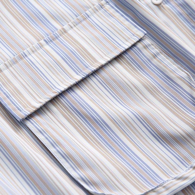Pocket Stripe Short Sleeve Shirt
