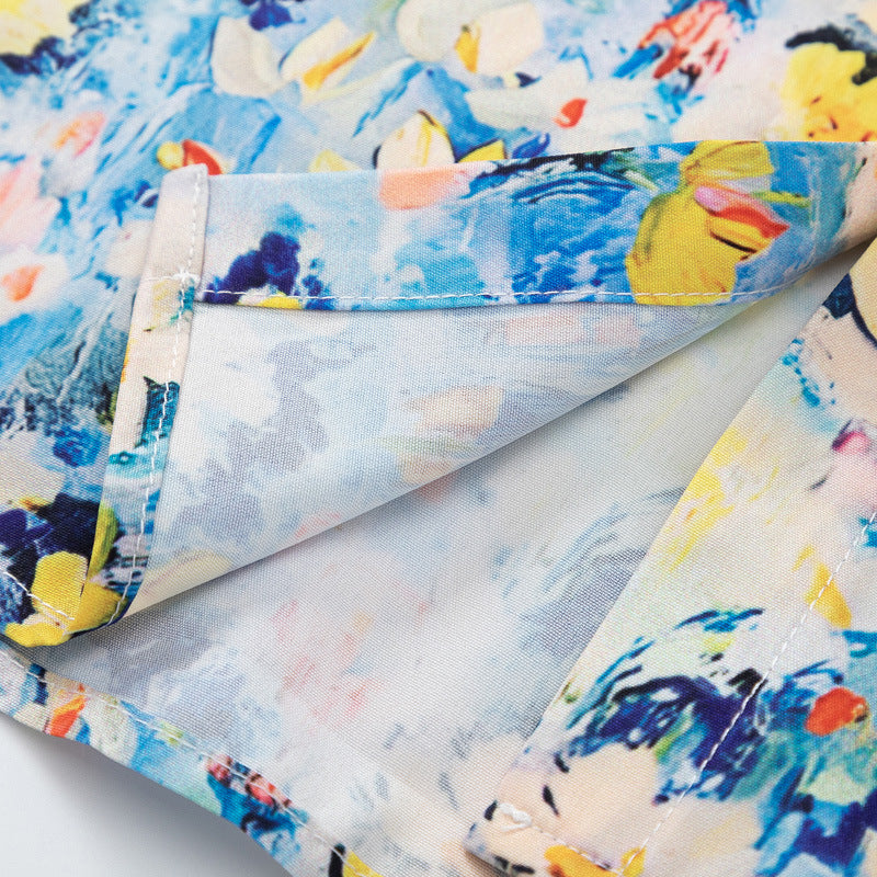Hawaiian Vacation Painting Print Shirt