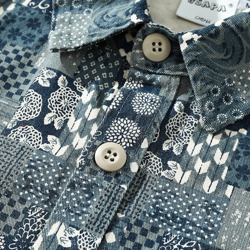 Old cloth pattern work shirt