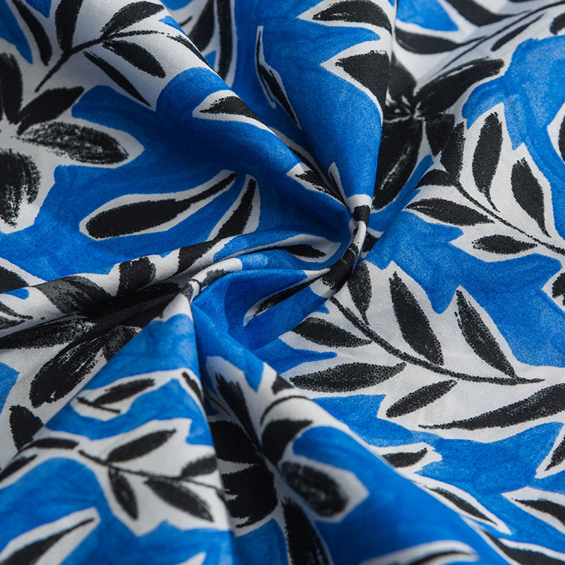 Hawaiian floral print aloha shirt
