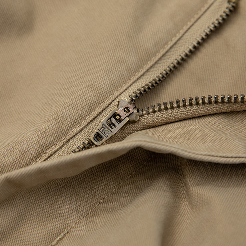 Unique vertically faded painted cargo pants