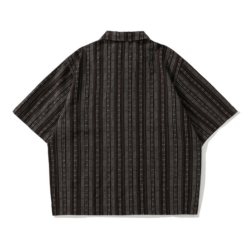 Fashion striped short sleeve shirt