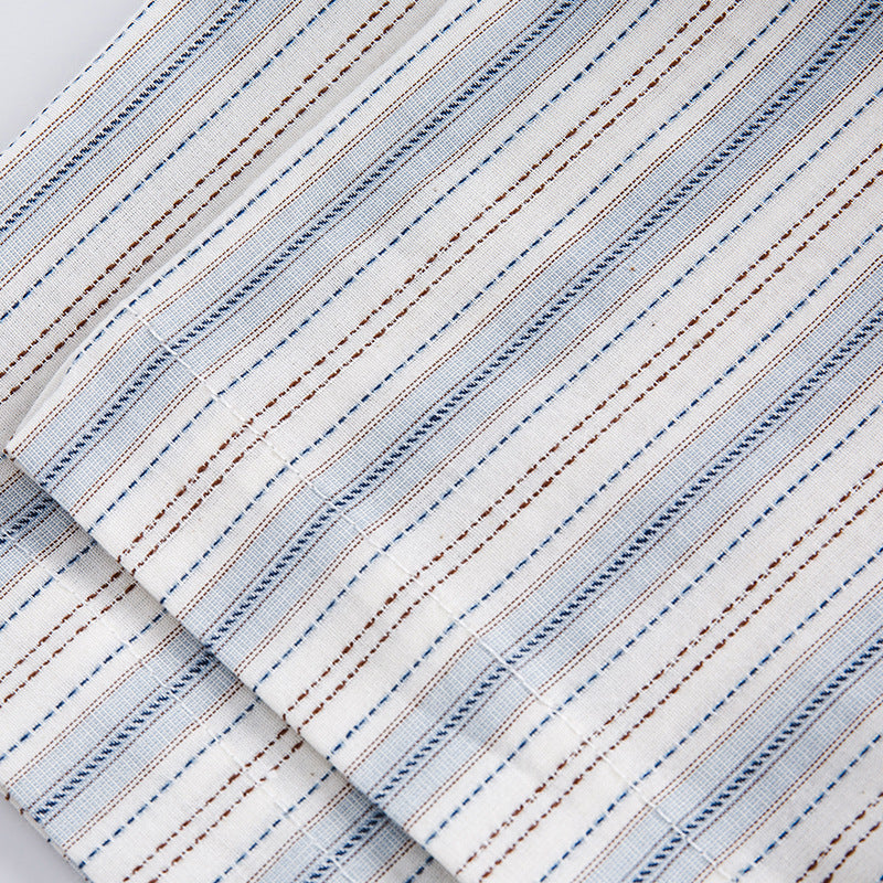 Classic color-striped short-sleeved shirt