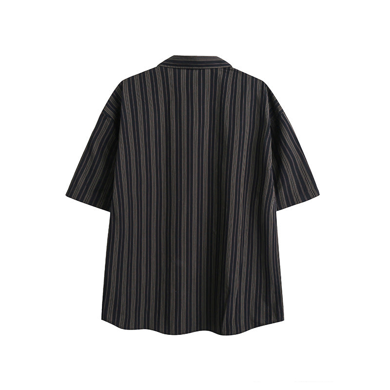 Classic striped short-sleeved shirt
