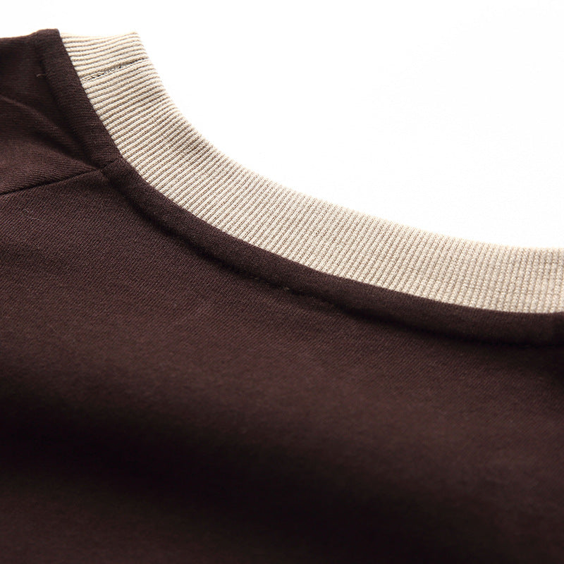 Color-block casual short-sleeved T-shirt