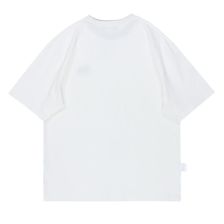 Embroidered animal simple and easy-to-match short-sleeved T-shirt