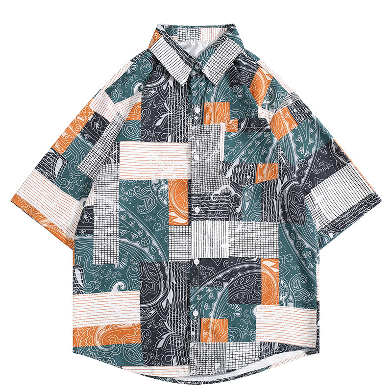 Switch print aloha short sleeve shirt