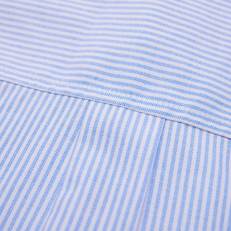 Classic blue striped long-sleeved work shirt
