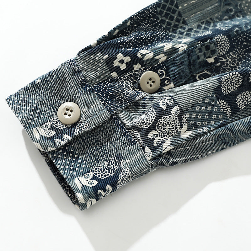 Old cloth pattern work shirt