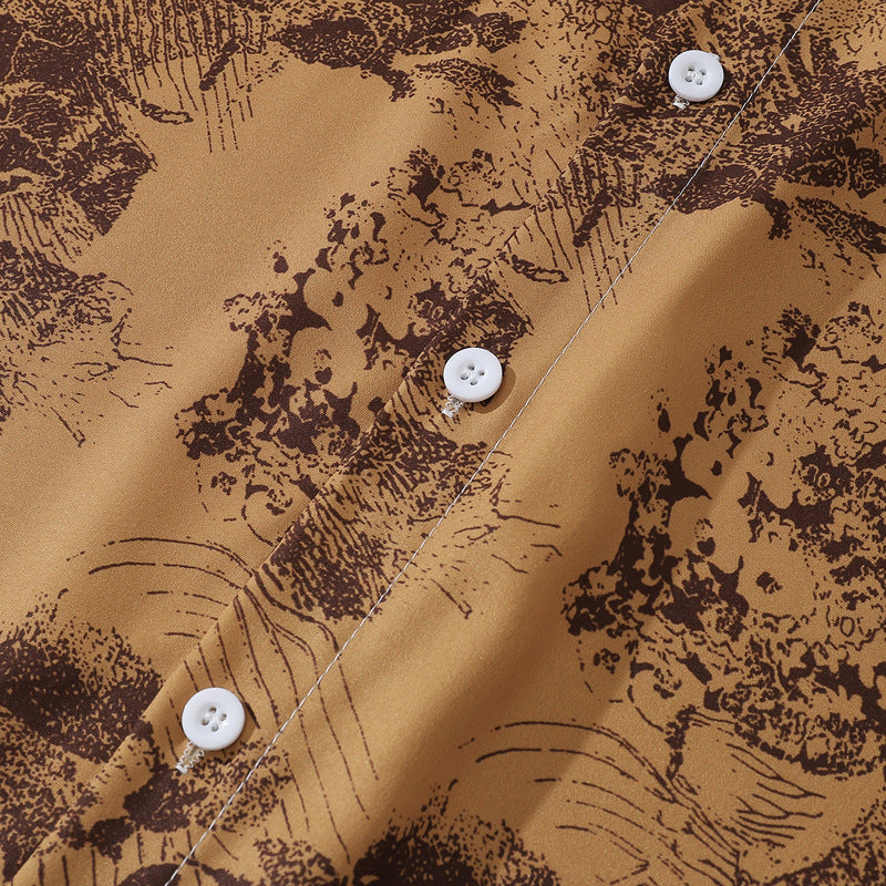 Vintage oil painting long sleeve shirt