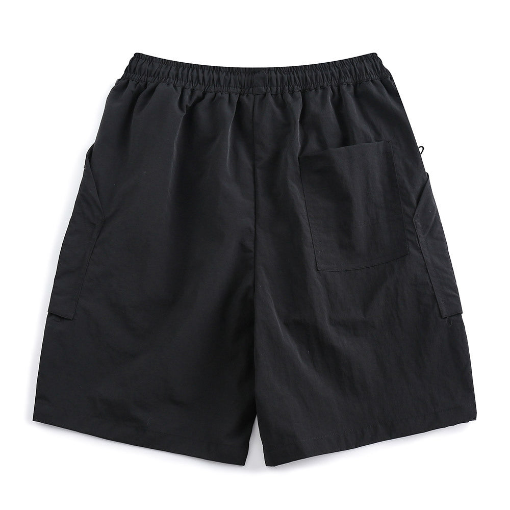 Zippered large pocket casual shorts