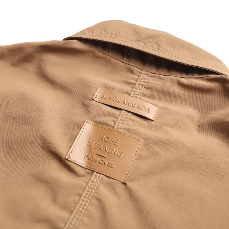 Multi-pocket plain short-sleeved work shirt in four colors