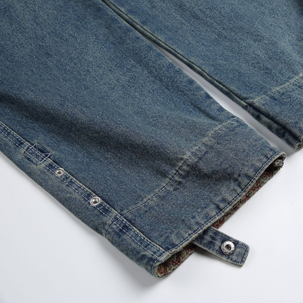Washed Simple Straight Jeans