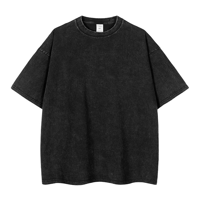 Tie-dye wash and distressed T-shirt in five colors