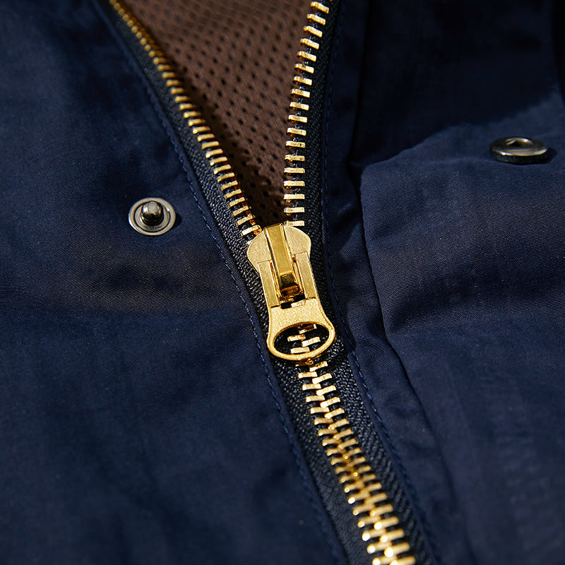 Corduroy neck casual jacket