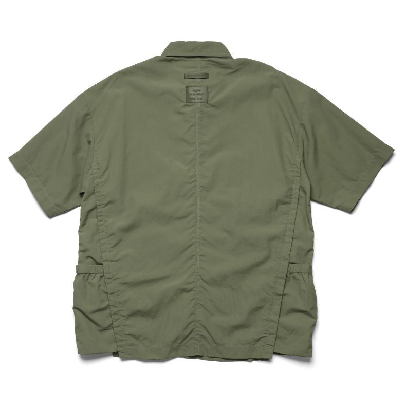 Multi-pocket plain short-sleeved work shirt in four colors