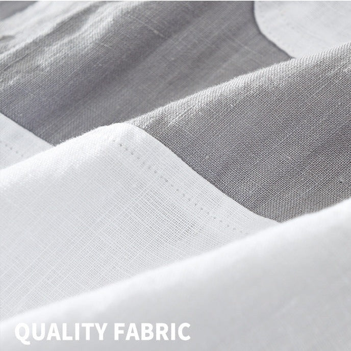 Color-coordinated, breathable linen shirt