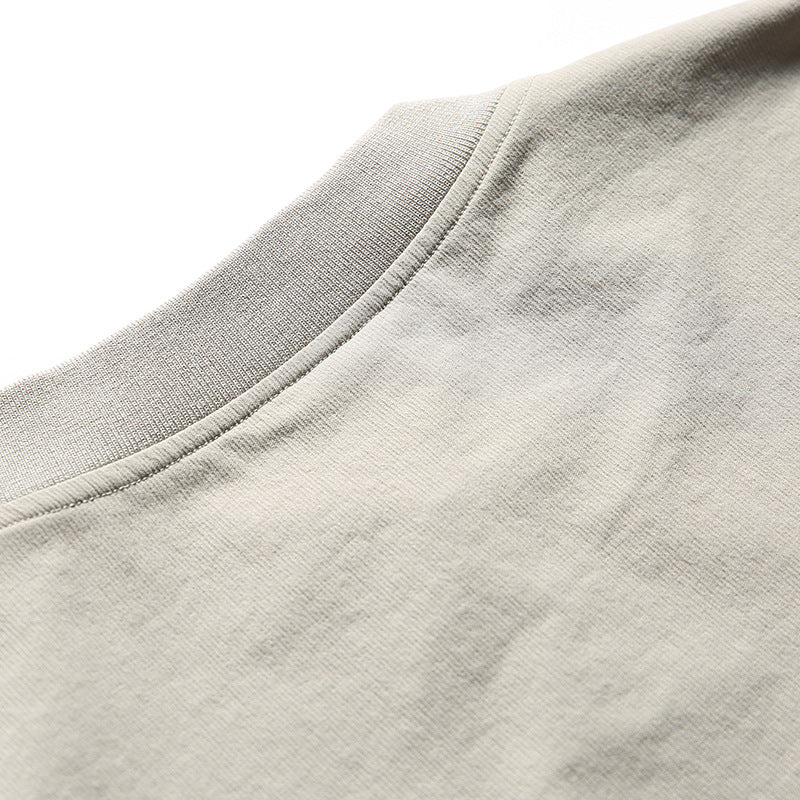 Retro color pocket loose hoodie