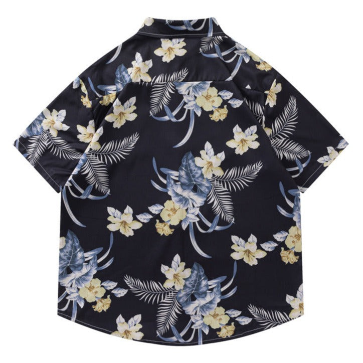 Retro all-over print aloha shirt perfect for summer