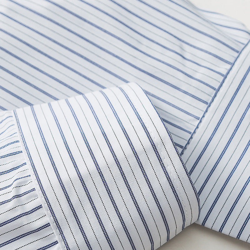 Classic striped long-sleeved shirt