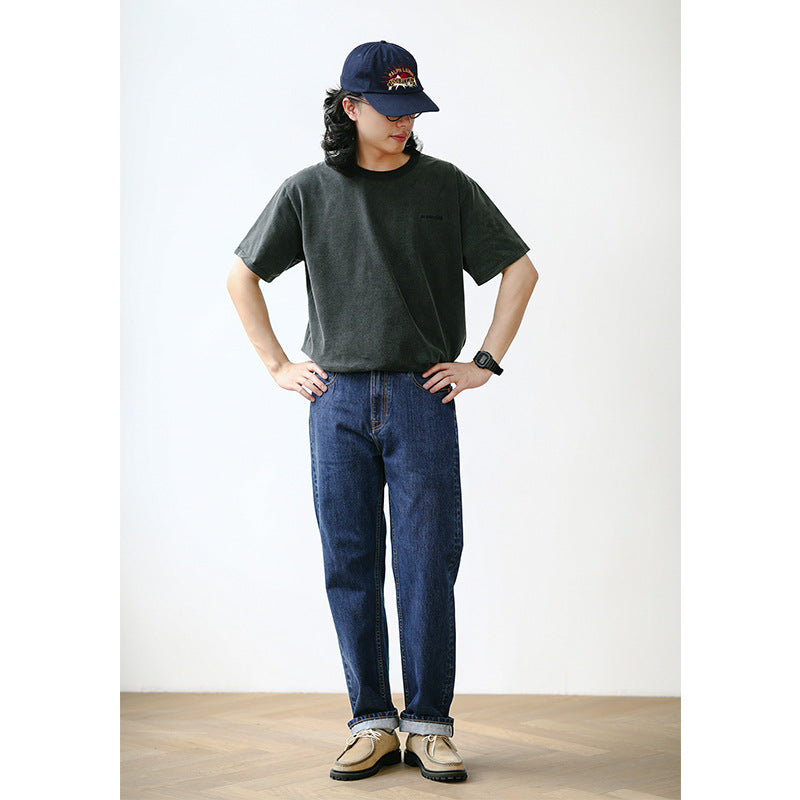 American Retro Straight Denim Pants