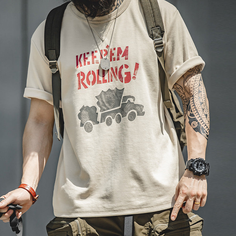 ヴィンテージアルファベットプリントTシャツ