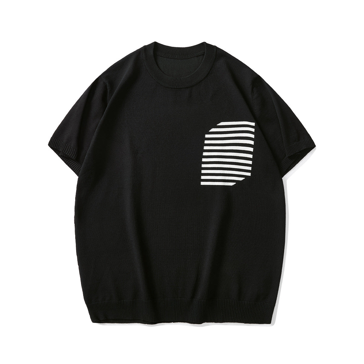 High-quality new striped pocket T-shirt