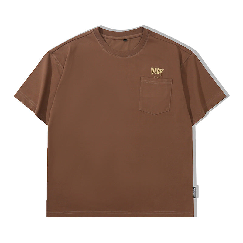 デザインポケット コットン無地Tシャツ