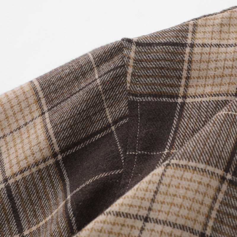 Irregular Retro Check Short Sleeve Shirt
