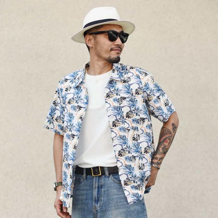 Monstera Print Cuban Shirt