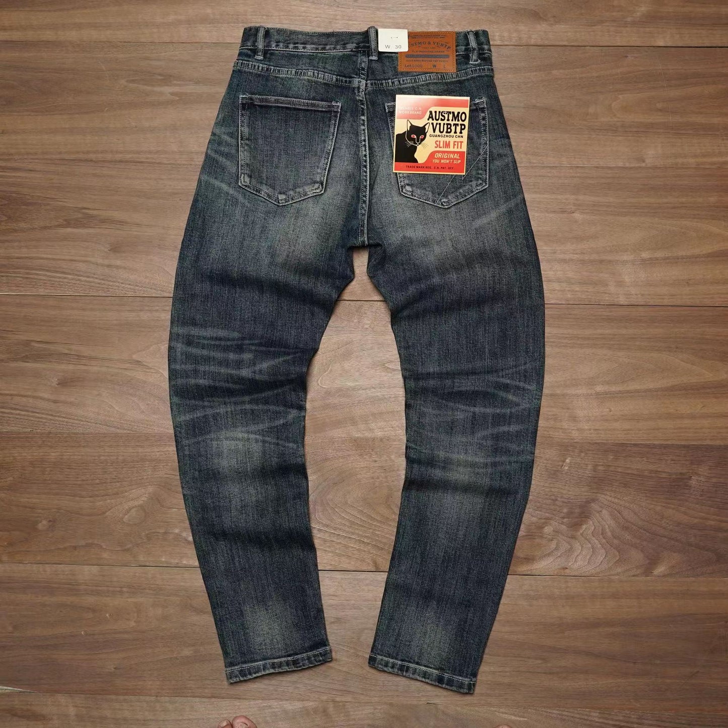 Heavyweight vintage straight denim pants