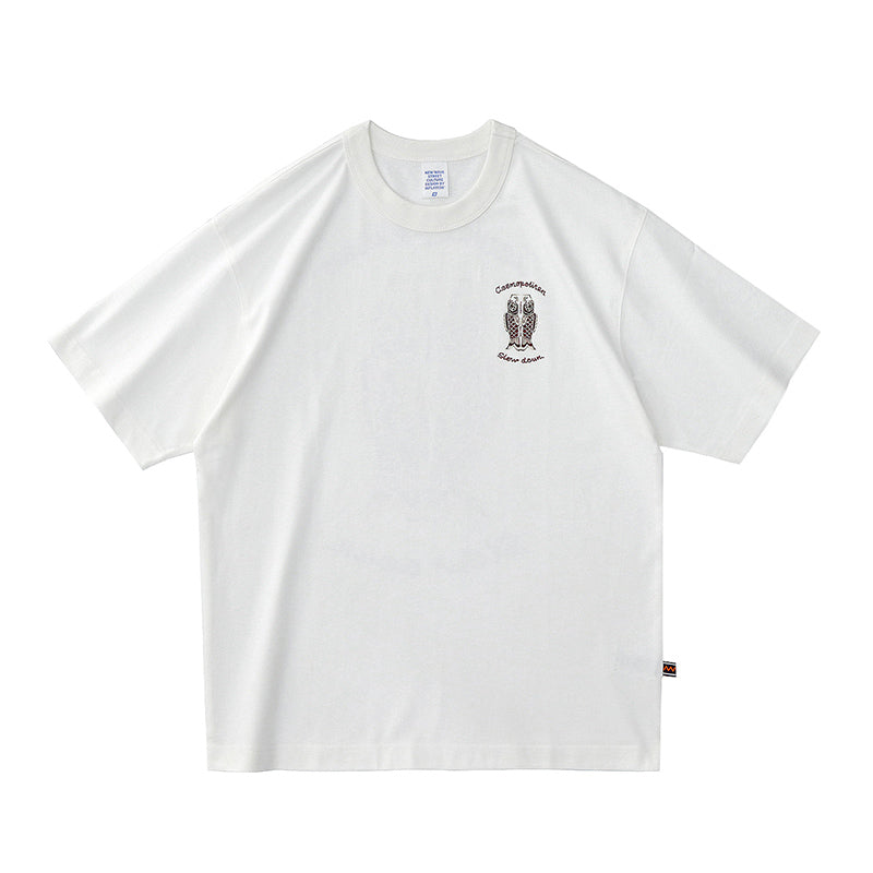 Carp streamer print short-sleeved T-shirt