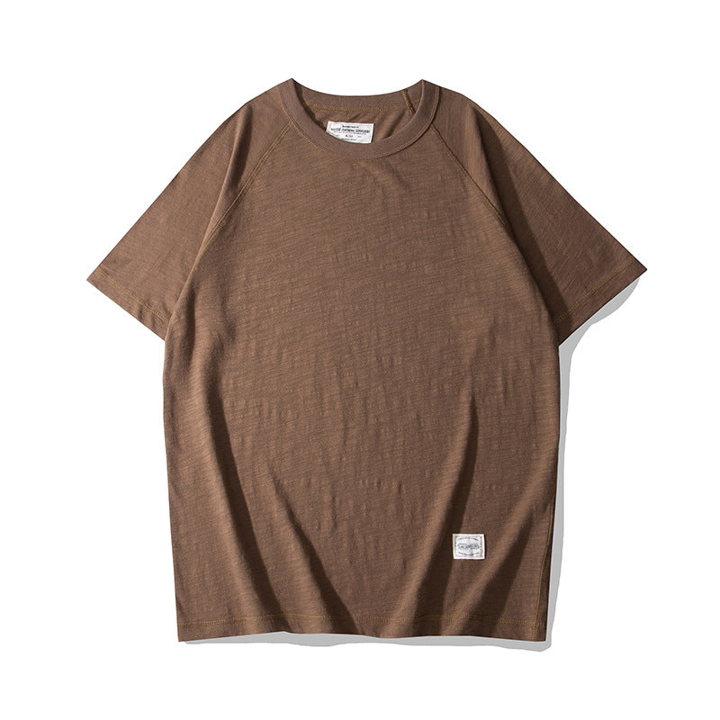 Simple, plain, easy-to-match short-sleeved T-shirt in five colors