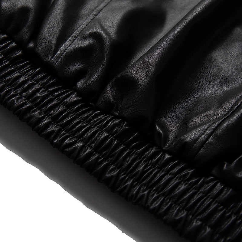Retro Black PU Leather Jacket