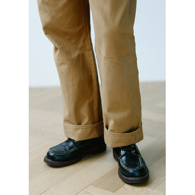 American casual retro suspender work pants