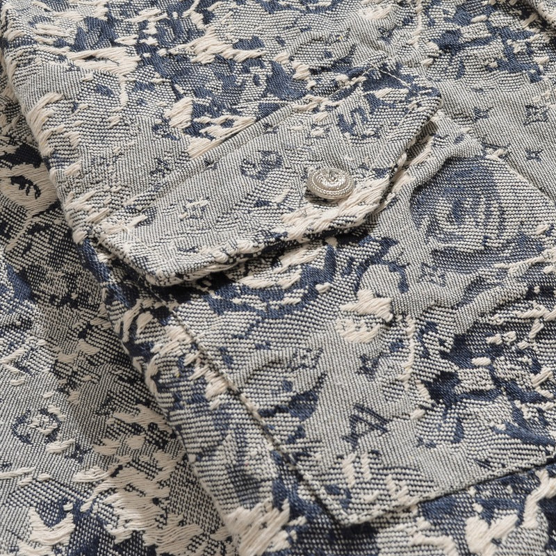 Ink painting pattern all-over autumn/winter jacket