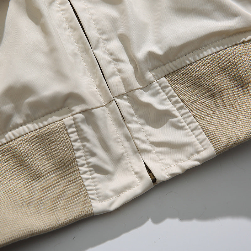3D large pocket switch neck flight jacket