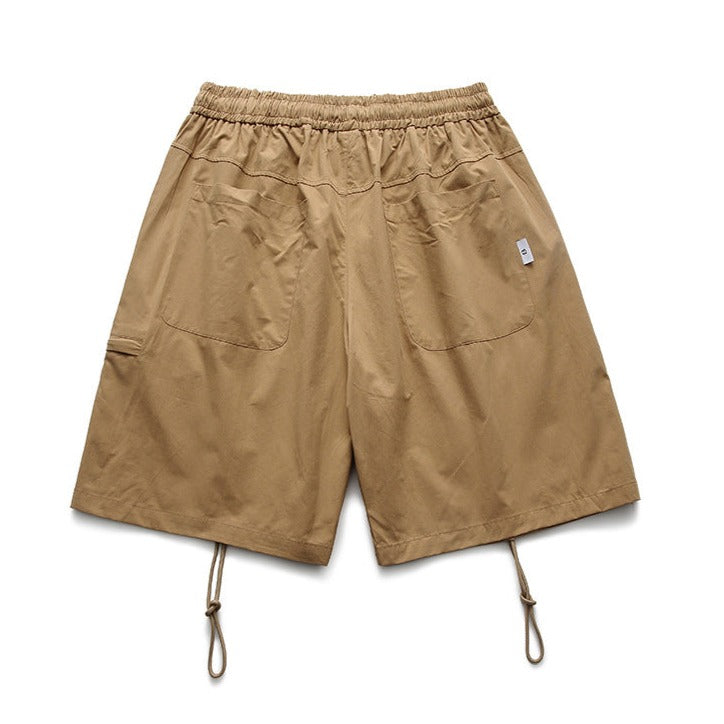 Outdoor Functional Pocket Plain Casual Shorts