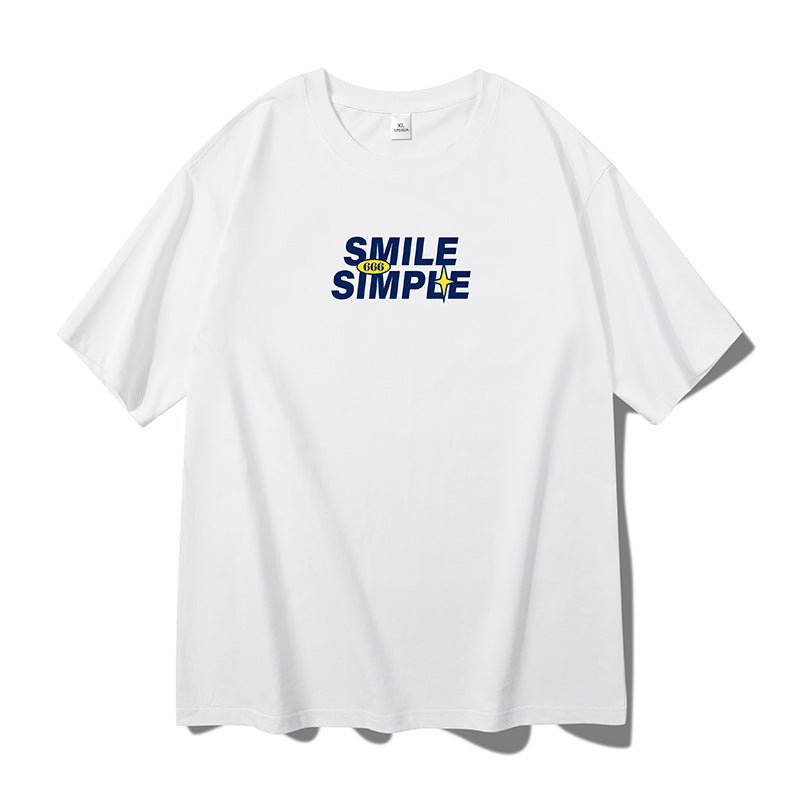 Casual alphabet T-shirt in seven colors