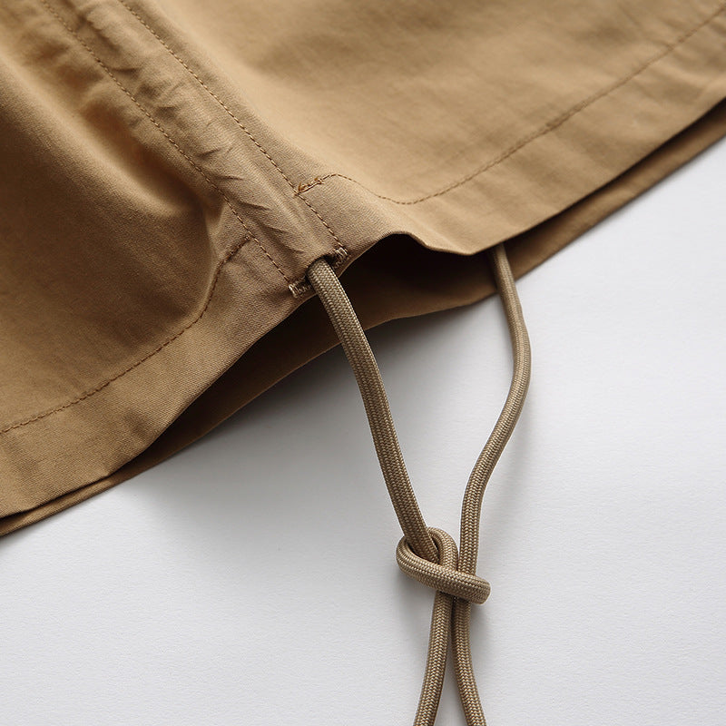 Outdoor Functional Pocket Plain Casual Shorts